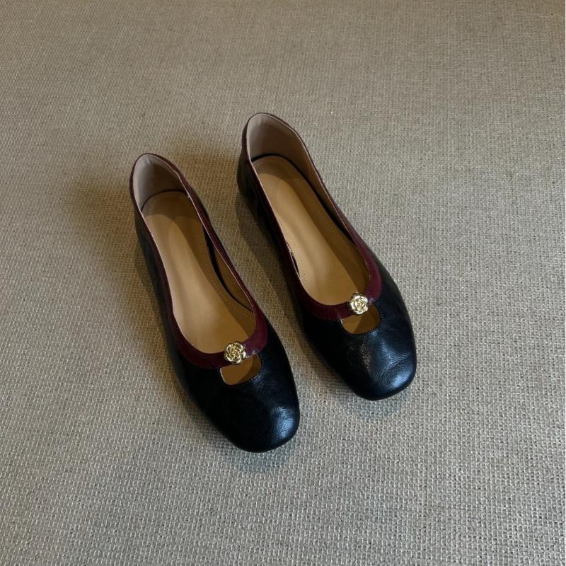 Fashion Hot Selling 2025 New Women's Flat Bottom Single Shoe Round Toe Mary Jane Style Casual Footwear French Vintage Light Mouth Design
