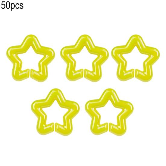 50Pcs Star Link Connectors AB Color Star Shape Linking Rings Quick Linking Rings for Bag Necklace