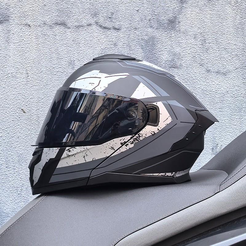 DOT ECE Certified Full Face Motorcycle Helmet Men Women Flip-Up Design ABS Shell All Season Use