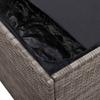 Garden Storage Box Grey 110 X 50 X 58 Cm Poly Rattan