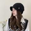 Autumn New Style Octagonal Hat Female Middle-aged Fashion All-match Peaked Cap Triangle Standard Pile Hat