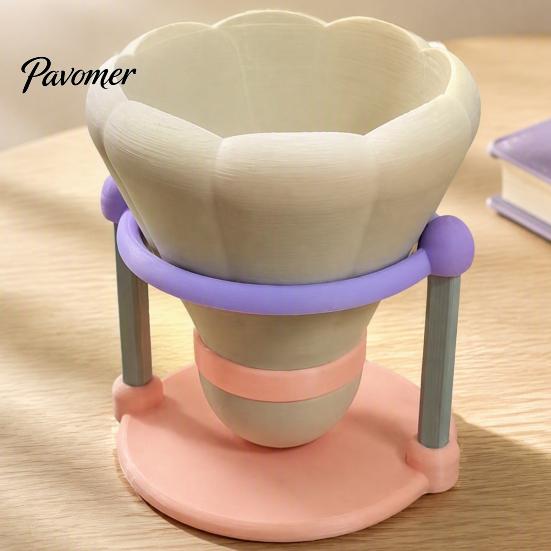 Compact Desktop Organizer 3D Printed Badminton Pen Holder, Stationery Organizer, Creative Desk Modern Home Office Decor Storage Cup for Supplies