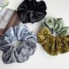 Elegant French Velvet and Satin Hair Band with Original Print and Exquisite Design
