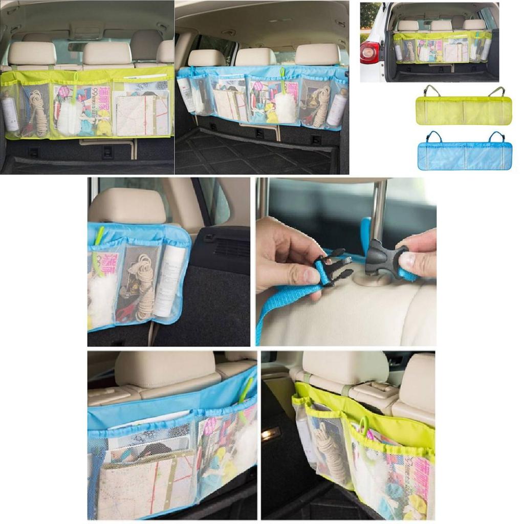Car Organizer Large Capacity Storage Bag With Oxford Fabric Mesh For Vehicle Interior