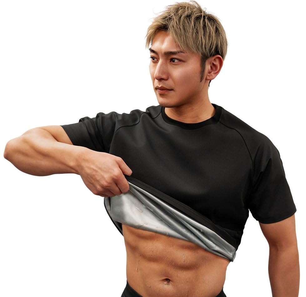 Smarty Short Sleeve Sauna Single Recommended by World Athletes Includes Perfect for Weight Heavy and Exercise Size Men's Suit, Item, & Video, Loss,