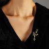 Bo Xin Yun Retro Zirconia Vase Brooch: Artistic Plum Blossom Corsage for Clothing Accessories