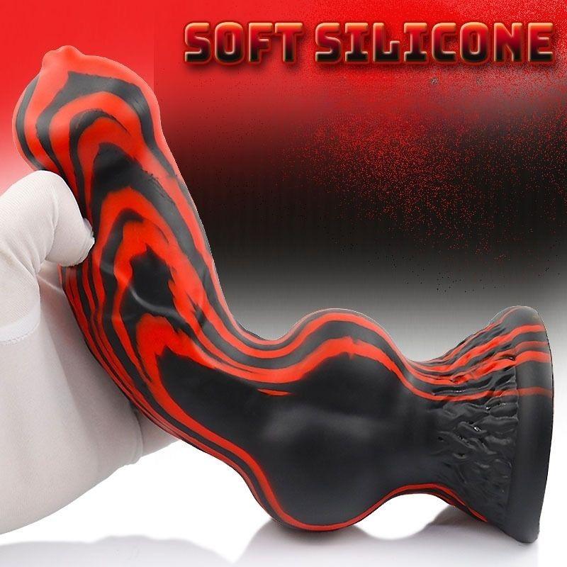 Fantasy Knot Silicone Dildo, Soft Liquid Silicone Design, Strong Suction Cup, Flexible Texture, Premium Fantasy Collection, Discreet Packaging