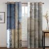 Blue Gray Graffiti Art Texture Abstract Design Art Free Shipping 2 Pieces Thin Shading Window Curtains for Living Room Bedroom