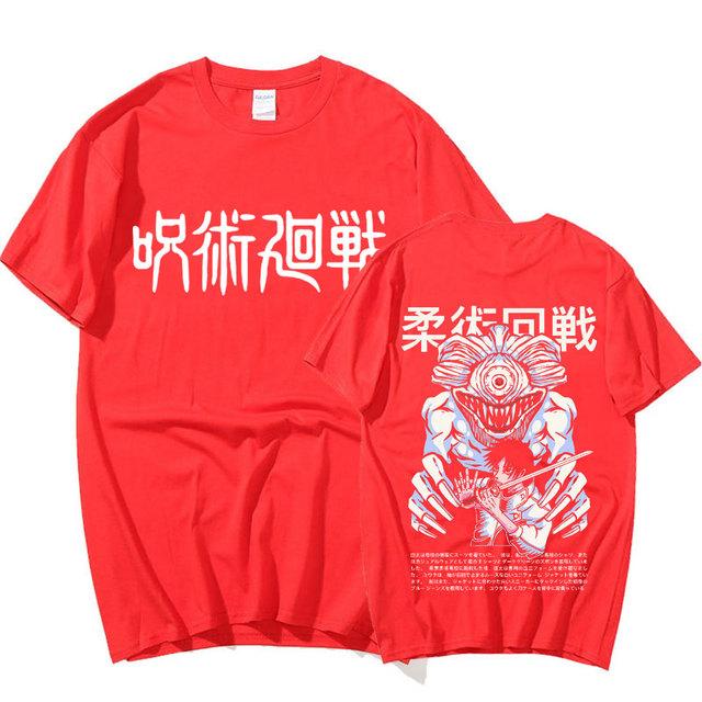 Harajuku Anime Jujutsu Kaisen Yuta Okkotsu Manga T-shirts med grafiska tryck för herr, dam bomull, kortärmade sommar-tröjor Oversized Streetwear