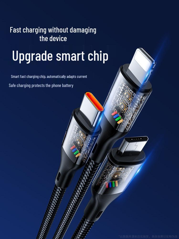 Fast Charging 3-in-1 Universal Multi-Head Phone Charger Cable