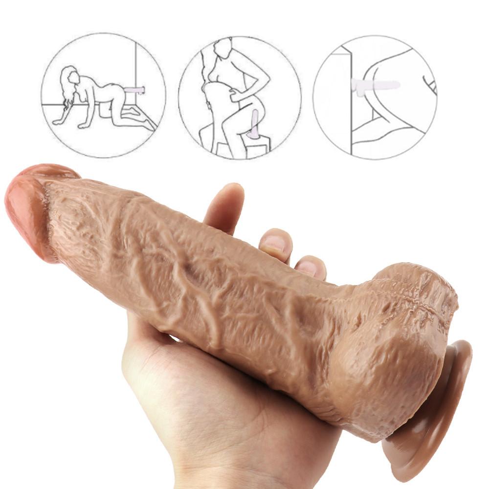 Büyük Yumuşak Yapay Penis Gerçekçi Vantuz Penis Lezbiyen Strapon Faloimitator Dick Büyük Silikon Yapay Penis Kadınlar Için Eşcinsel Samimiyet Seks Oyuncakları