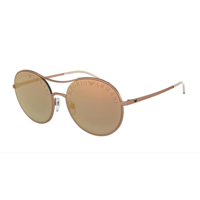 Lunettes de soleil Emporio Armani 2081 MATTE ROSE GOLD grey mirror rose gold 56 Rose