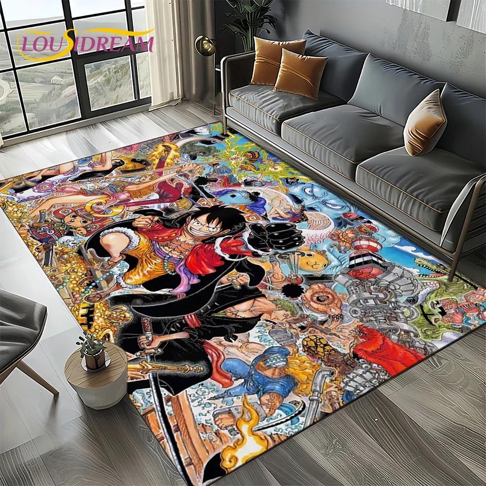 3D One PIECE-E Japan Anime Cartoon Carpet Rug for Living Room Bedroom Home Sofa Decoration,Kids Play Area Rug Non-slip Floor Mat