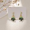 High-End Asymmetrical Rhinestone Christmas Cartoon Earrings for Women