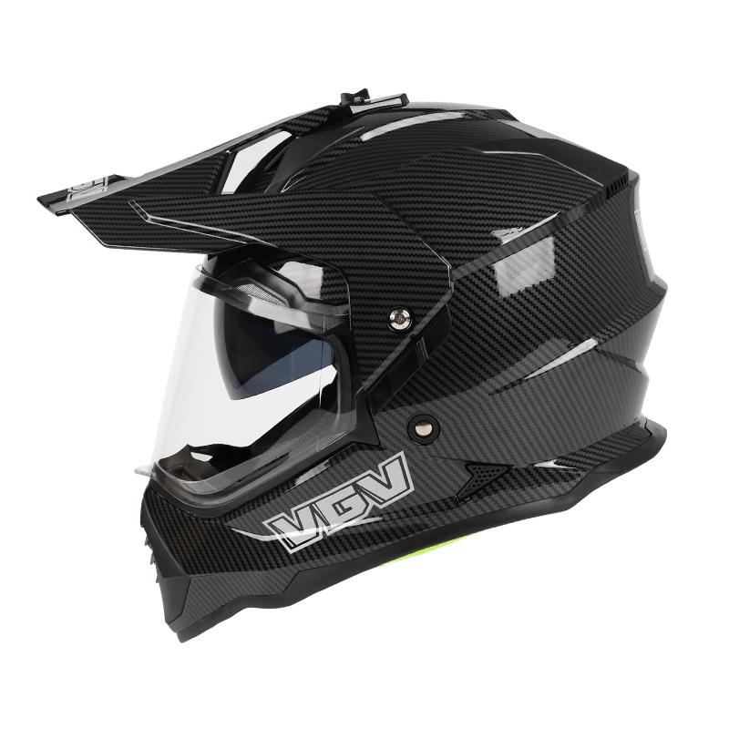 VGV Motocross Helmet DOT Double Lens Common Man Women Motorcycle Helmet Dirt Bike Karting Downhill AM DH Cross Sunscreen Lens