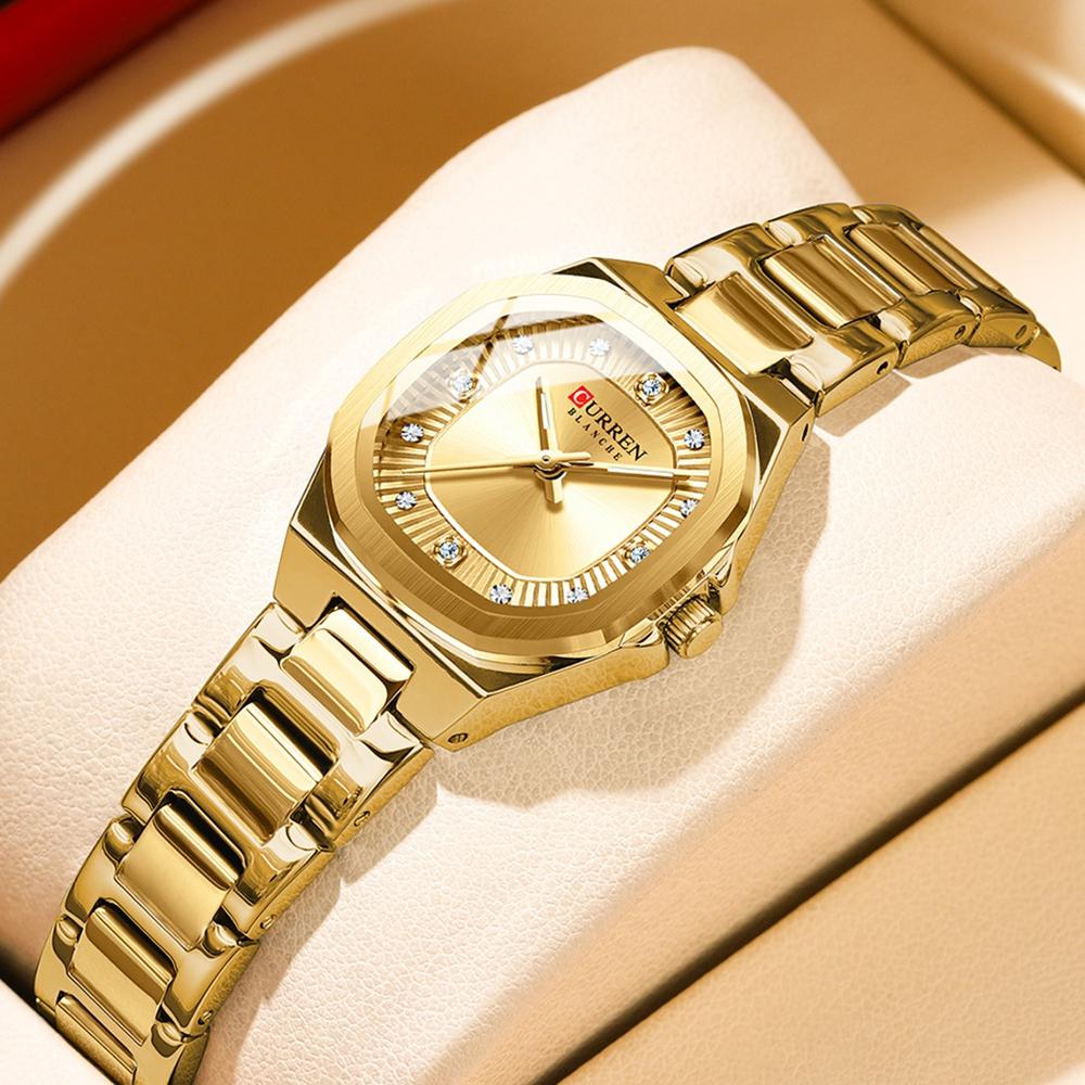 Elegant Women Wristwatch Waterproof Luminous Watch Ladies Stainless Steel Quartz Square Dial Women's Watches