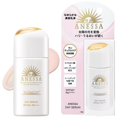 ANESSA Sérum de Jour UV Tone Up Rose Clair Pour 30mL Pour le Visage [Crème Solaire/Base de Maquillage] Matin/Journée (Sérum/Crème/Émulsion) SPF50 + PA ++++