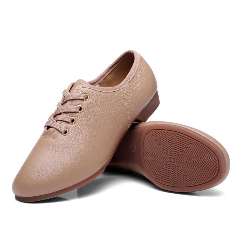 

Новые танцевальные туфли на плоской подошве 2 см из натуральной свиной кожи для учителей балета, для классических репетиций, для народного танца 34