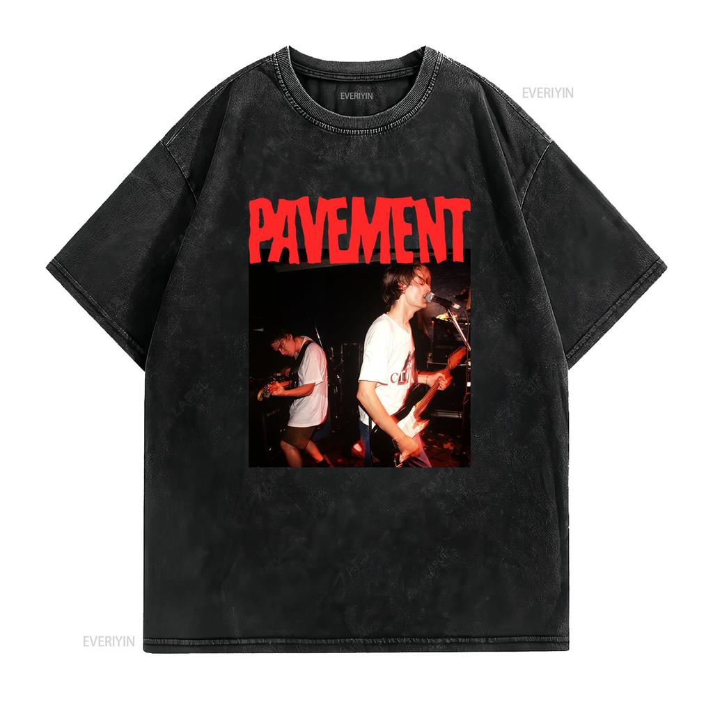 Vintage Paveunisext Indie Rock Band Concert Print Casual T Shirt Vintage Washed Slightly Stylish Breathable Designer Clothes