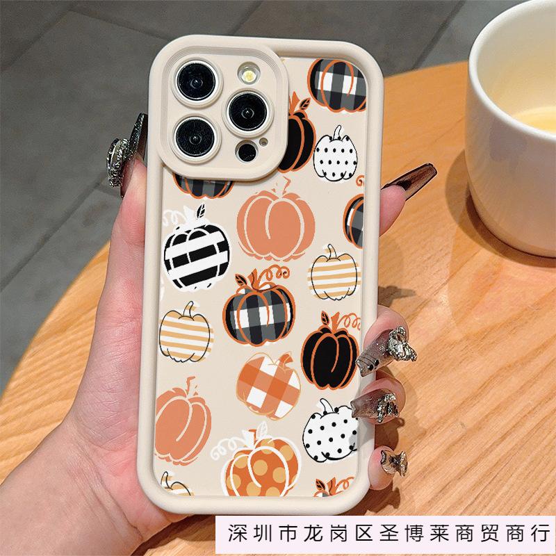 Trend pumpkin for Apple 15 all-inclusive iPhone16 anti-drop 13/12/11 PROMAX mobile phone case 14PLUS