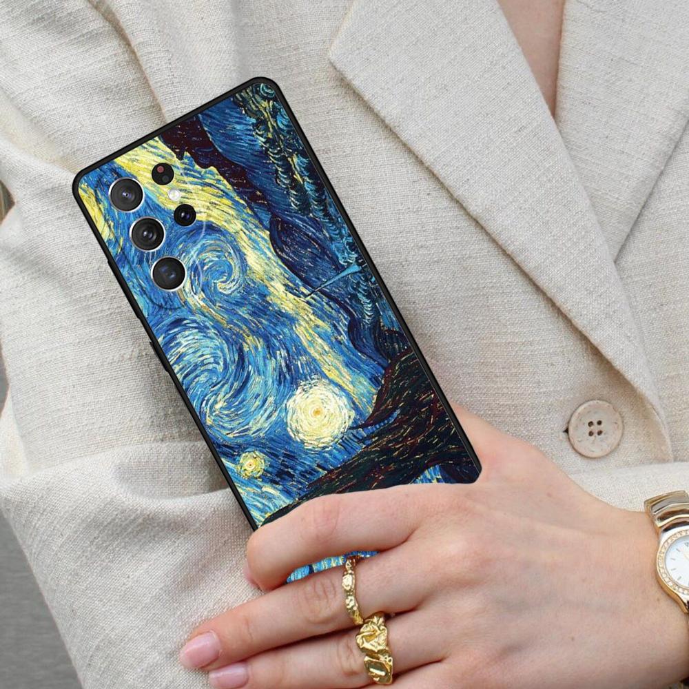 Van Gogh Starry Night Cell Phone Case for Samsung Galaxy S26 Ultra S25 S24 S23 S22 S21 S20 Note10 Cover
