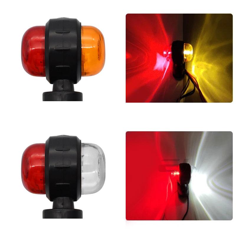 12V 24V Truck Trailer Lights LED Side Marker Indicators Lorry Tractor Signal Lights Parking Light Red White/Amber StylingTurn Signal 2