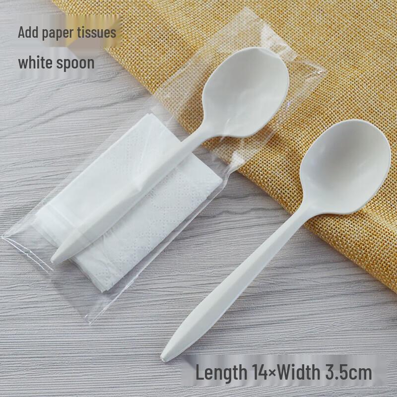 CHULV Disposable Biodegradable Spoons