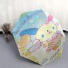 Sanrio Characters,Usahana Automatic Folding Umbrella Simple 8 Rib Design, Bright Cartoon Pattern, Durable Iron Frame, Suitable For Travel, O