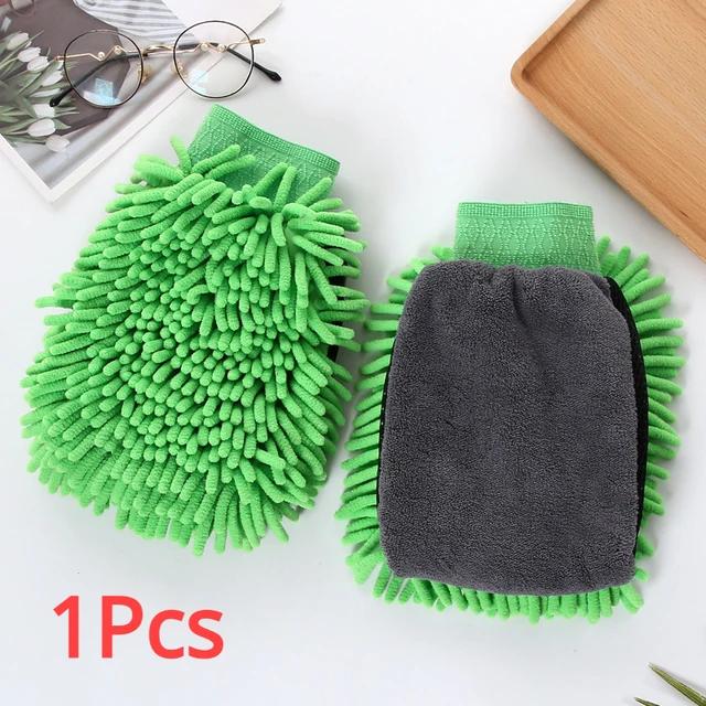 1/5pcs Car Washing Gloves Waterproof Microfiber Chenille Gloves Car Cleaning Mitt Detailing Brush Auto Care Double-faced Glove