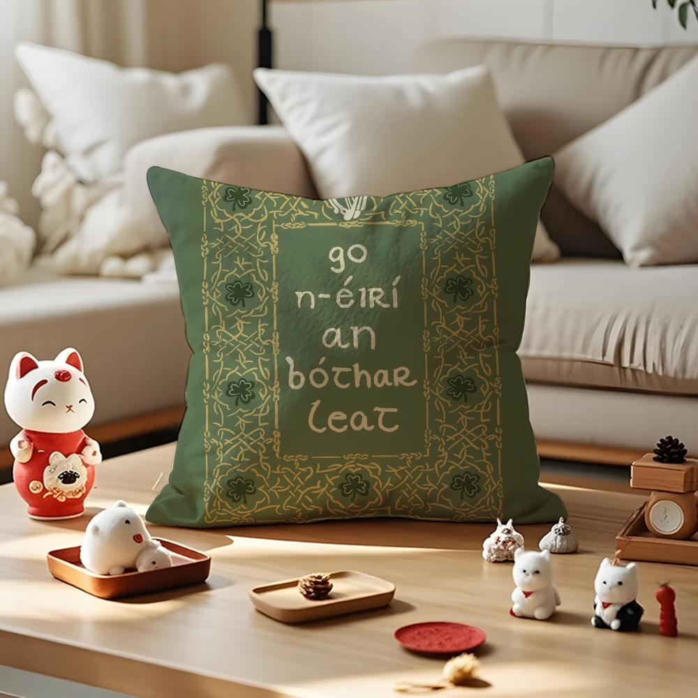 Dutch Windmills & Tulips Cushion Cover Anti-dustmite Pillowcase Invisible Zipper Silky Short Plush Sofa Cushion Cover