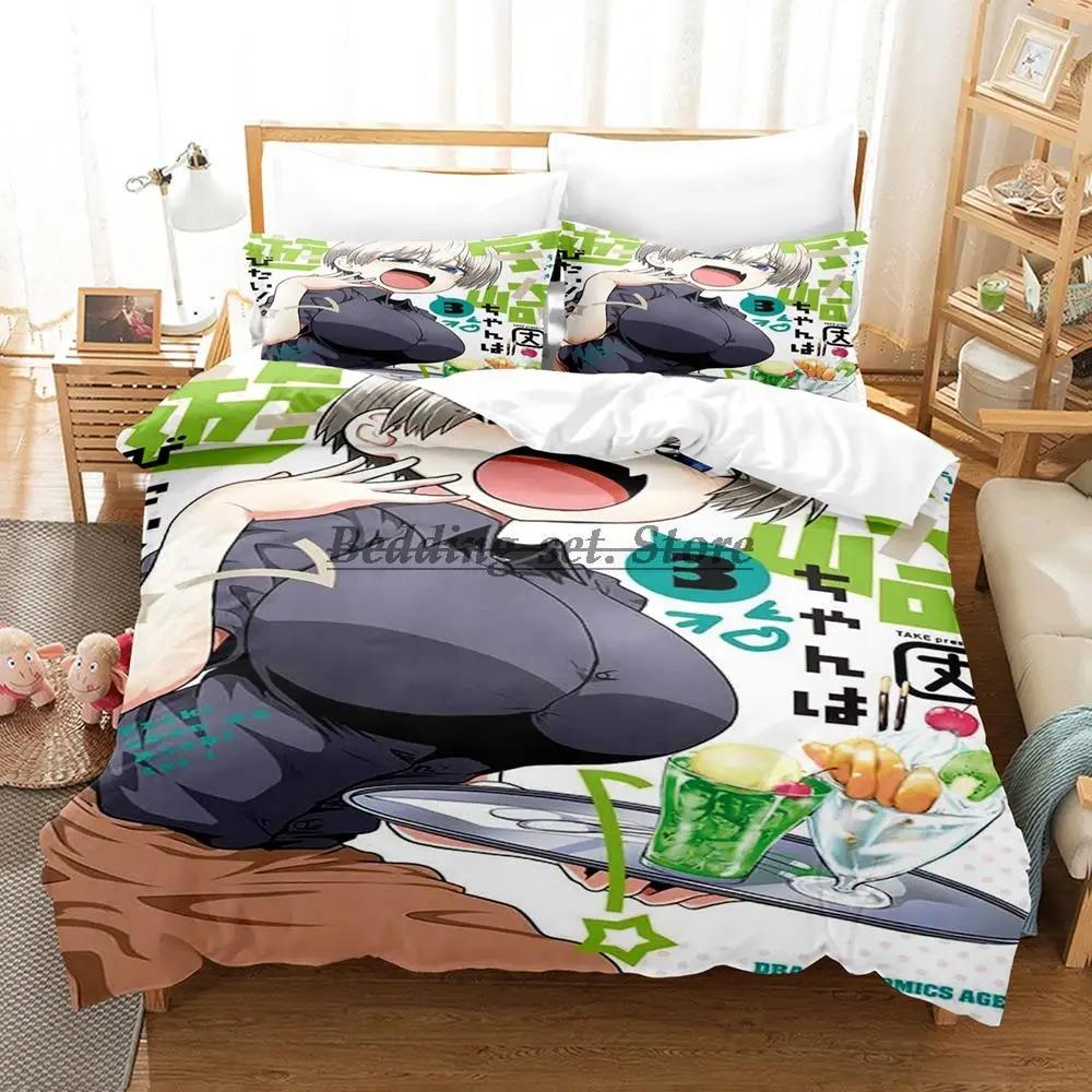 Uzaki-chan Wants To Hang Out! Bedding Set Single Twin Full Queen King Size Bed Set Aldult Kid Bedroom Duvetcover Sets Anime