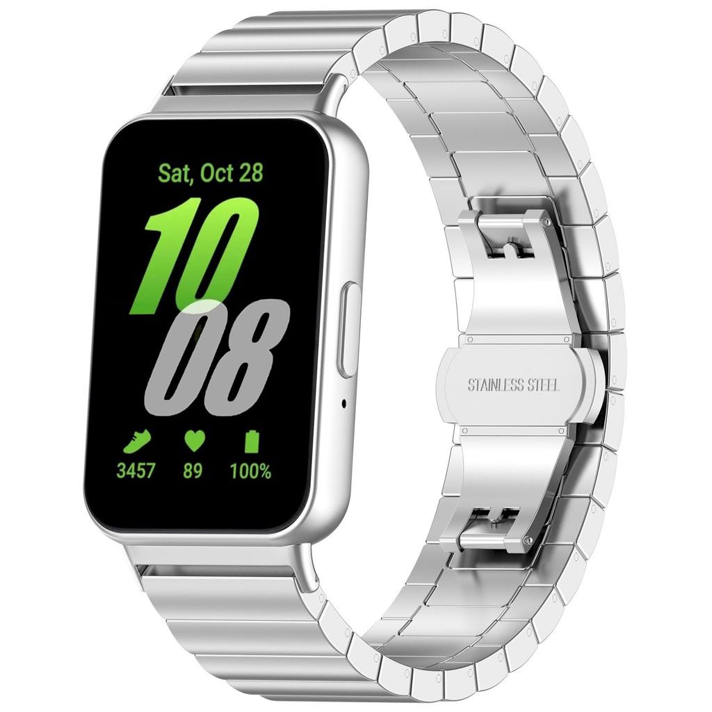 Kovový řemínek pro Samsung Galaxy Fit 3 Nerezová ocel Vyměnitelný náramek pro Samsung Galaxy Fit 3 Příslušenství pro chytrý náramek