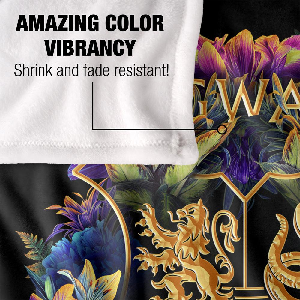 Harry Potter Hogwarts Floral Blanket