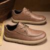 Men Plus Size Retro British Style PU Leather Shoes Ankle Comfortable Foot Feel Casual Shoe Wear-resistant Outsole Walking Shoes