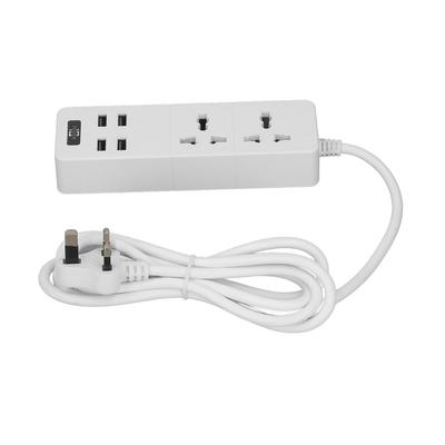 Steckdosenleiste Verlängerung Langes Kabel mit USB-Anschluss 2500W Multifunktion Weiß Klein