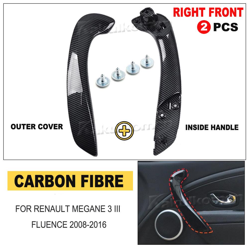 Per Renault Megane 3 III Fluence 2008-2016 Interno Anteriore Sinistro Destro Maniglia Interna Porta Esterna Copertura 809600015R 197012651