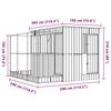 Vidaxl Aviary with Extension, Silver, 290X303X216 Cm, Steel