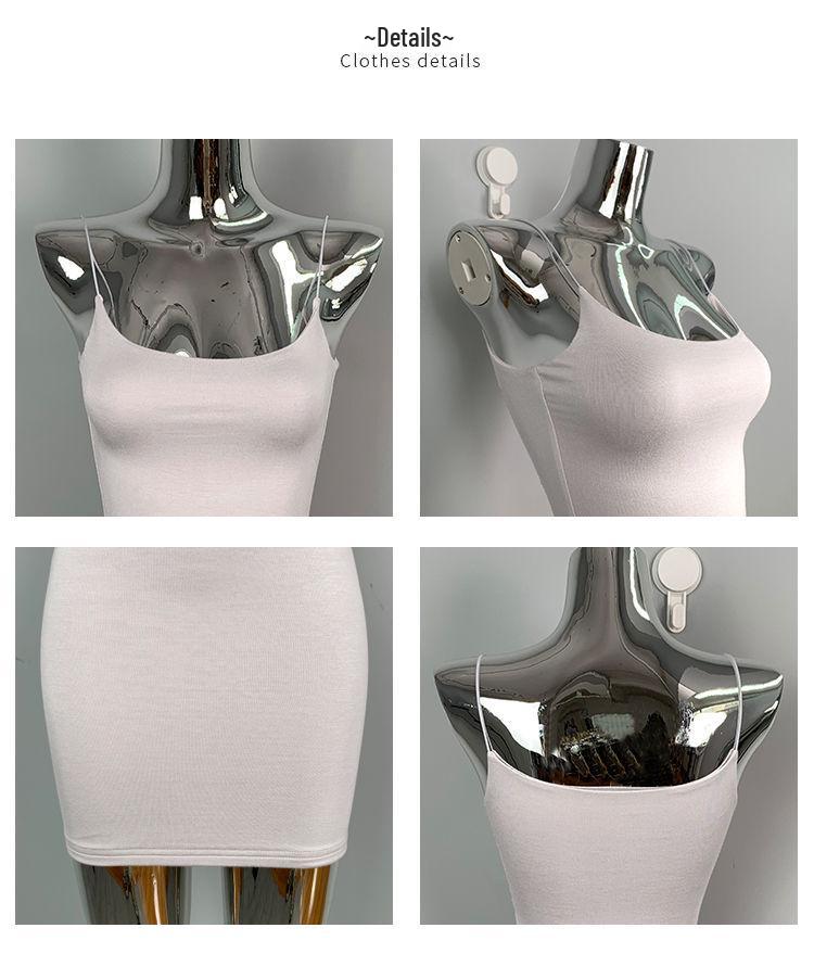 Korean Autumn 2025 Slimming Waist Sleeveless High-Waist Camisole Dress with Big Collar