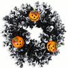 1pc Realistic Artificial Dead Branch Wreath with Simulation Pumpkin Vine & Branches - Plastic Door Hanging Decoration Suitable
