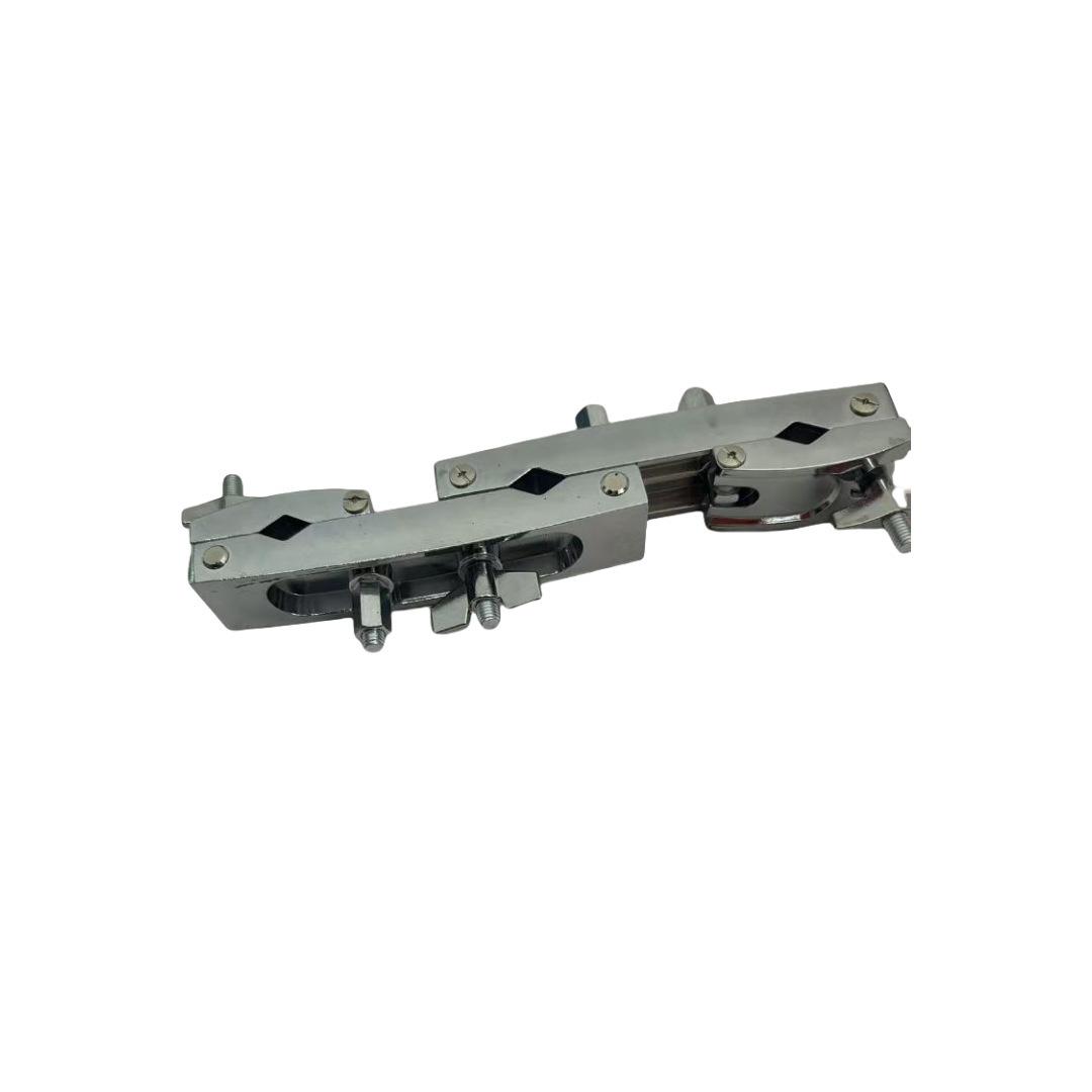 Universal Snare Drum and Cymbal Stand Clamp with Double Port Attachment