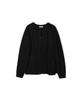 Notig Wool Blend Round Button Cardigan Black_Okw2Swcd201K1