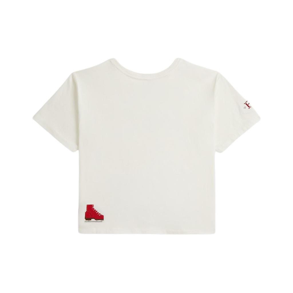 Polo Ralph Lauren Logo Cotton Knit Loose Fit Crew Neck Short Sleeve T-Shirt Kids Tops 313981060-001