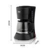 Drip Coffee Maker,Home Automatic Drip Filter Coffee Pot,Heat‑Preserve American Coffee & Tea Brewer for Office