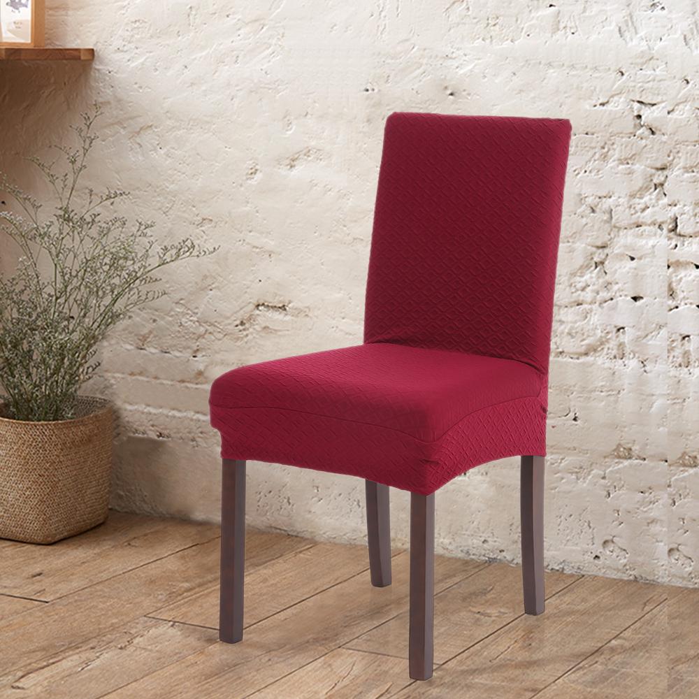 Thick Knit Stretch Removable Washable Dining Chair Cover Polyester Spandex Seats Slipcover for Wedding Party Hotel Dining Room Ceremony