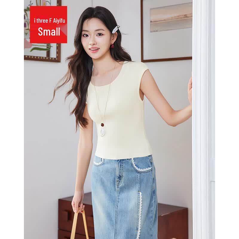 IEF Aiyifu 2026 Summer Petite Sleeveless Knit Top S