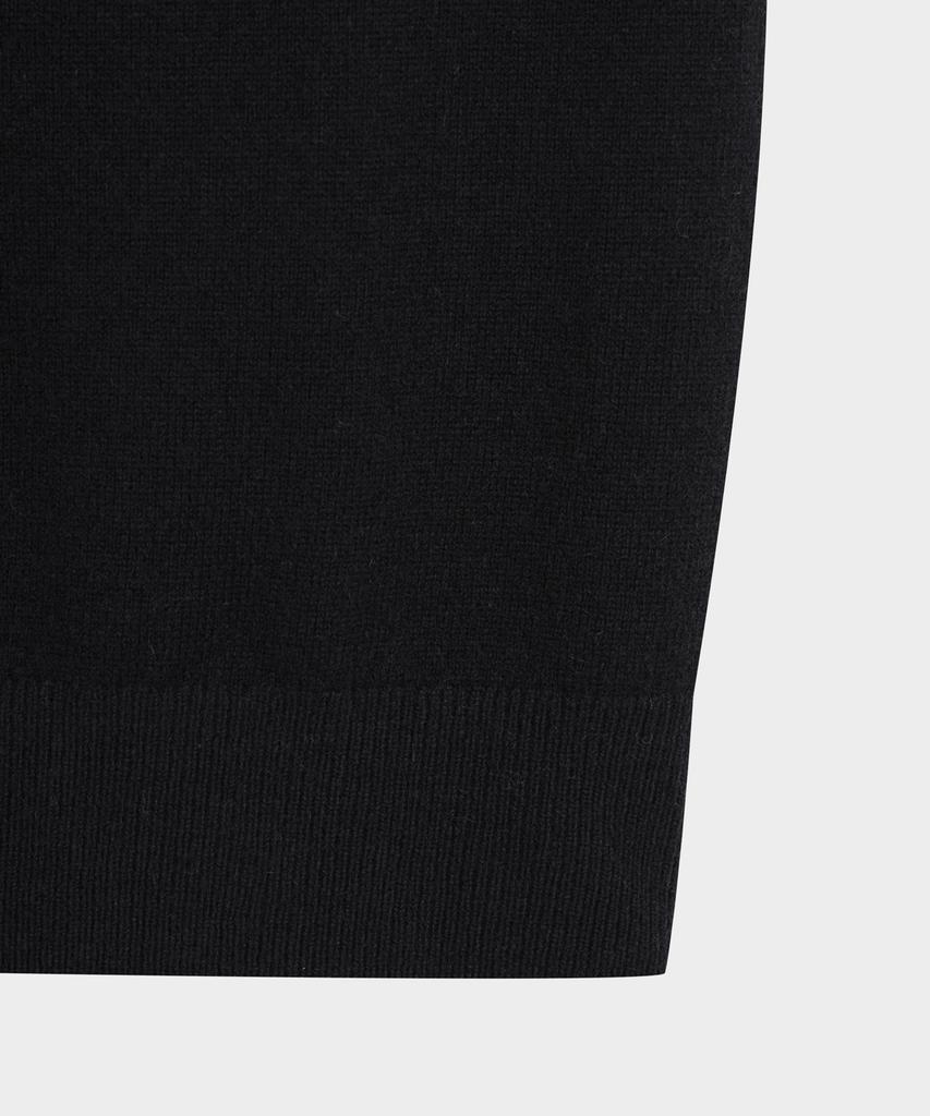 BROOKS BROTHERS Wool Cashmere Solid Half-Neck Sweater (Black) (Bbwumbg406)