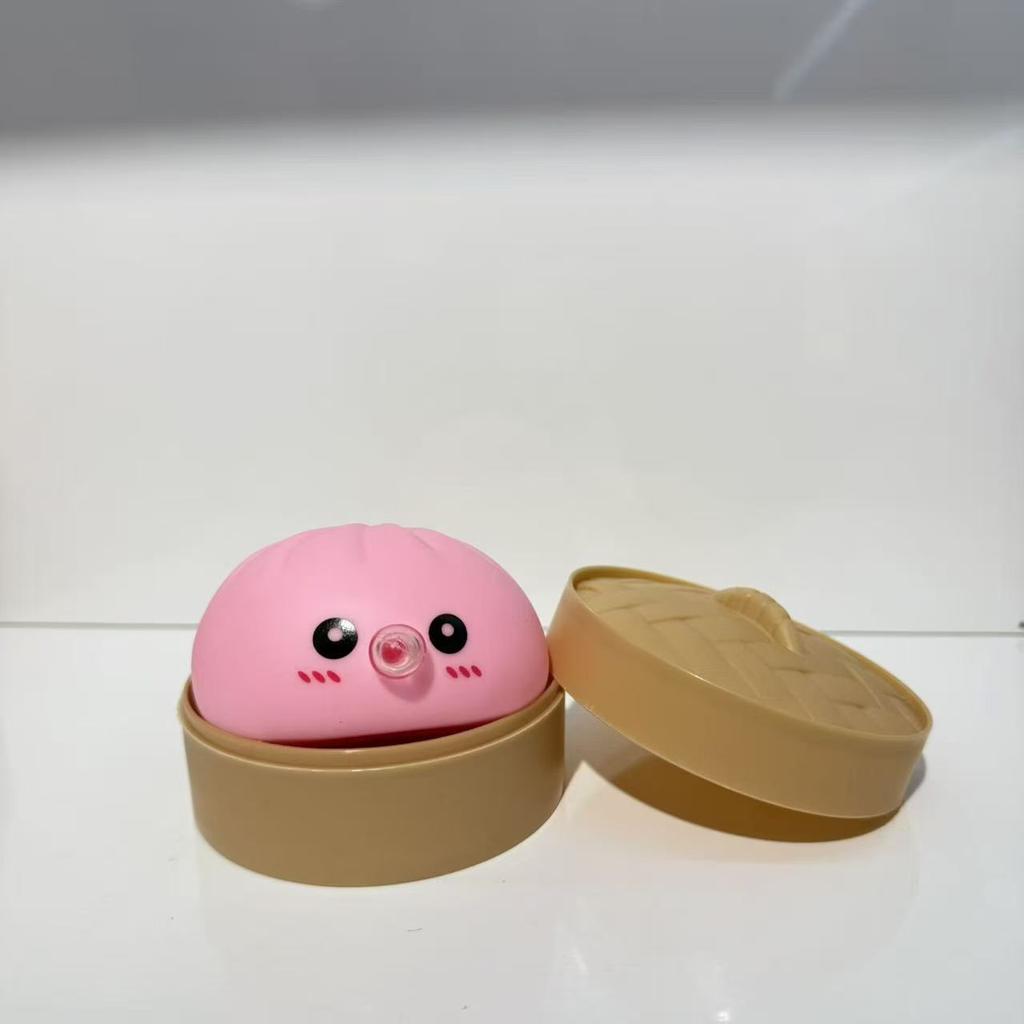 Buntes Quetschbrötchen Fidget Spielzeug mit Mini-Dampfgarer Langsam aufsteigendes Squishy Brötchen Stressabbau Anti-Angst Spielzeug für Kinder Erwachsene