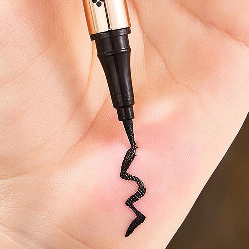 Soft Fine Eyeliner Pencil With Mirror Quick Dry Long Lasting Black Waterproof Korean Makeup Eyeliner Beauty Cosmetics Tool