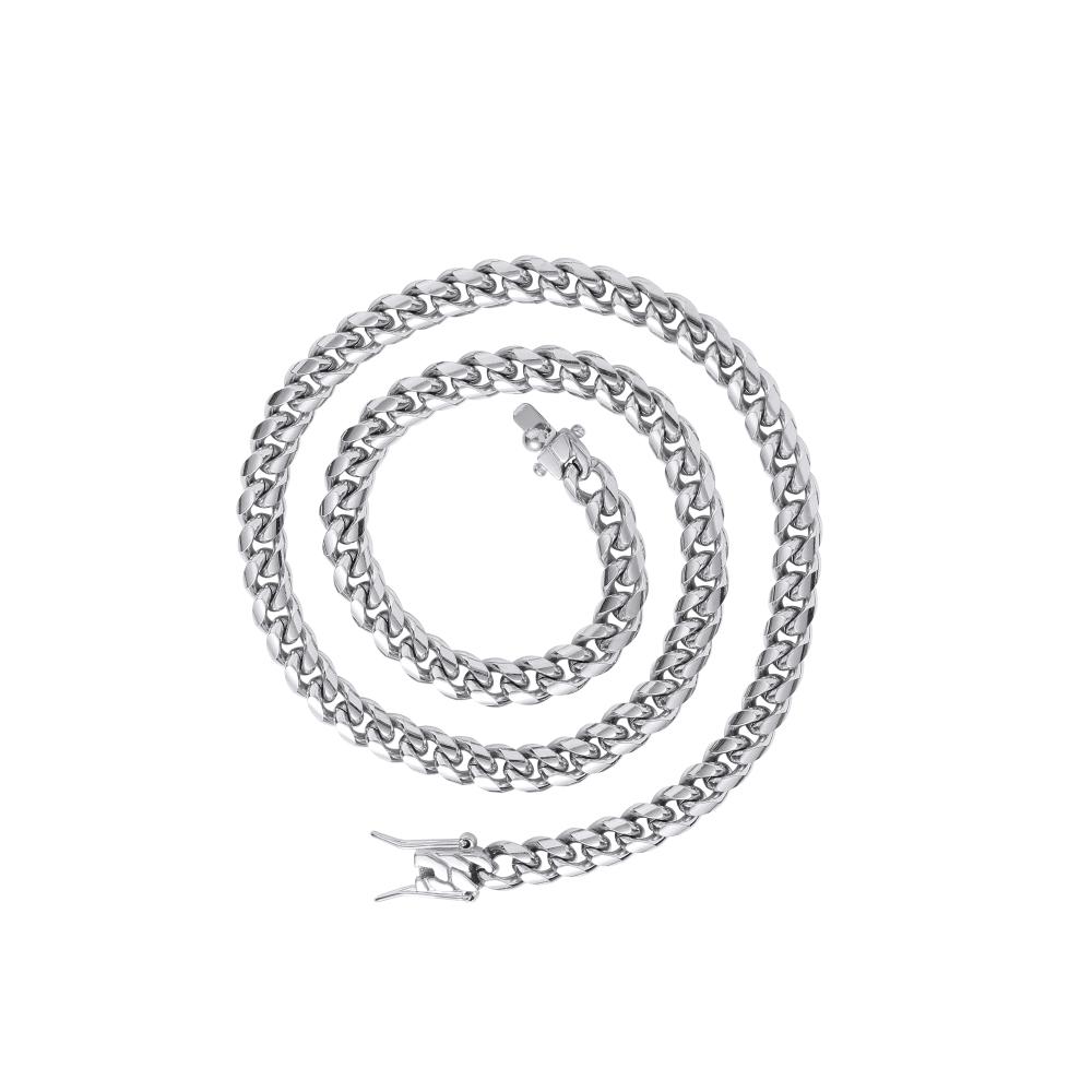 SC003 6mm Stainless Steel Geometric Cuban Link Hip Hop Chain Necklace-Trendy Anniversary Gift