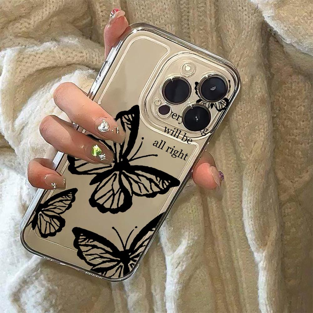 Trendy Butterfly Phone Case For Xiaomi 17 Pro Max 15T 14T 13T 12T Pro For Xiaomi 15 14 13 12 Mi 11 Lite 5G Transparent TPU Cover